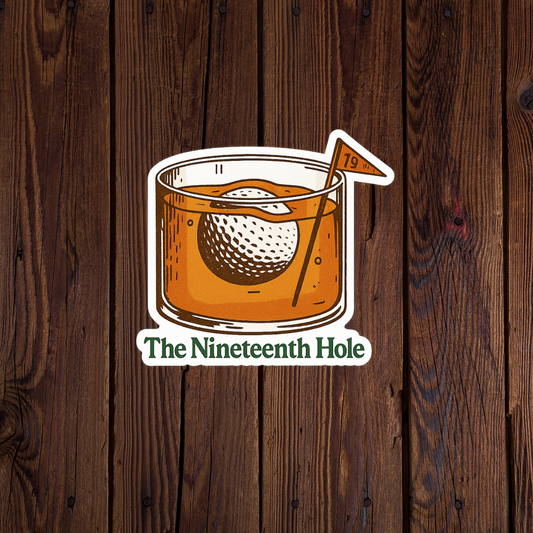19th Hole Bourbon Sticker