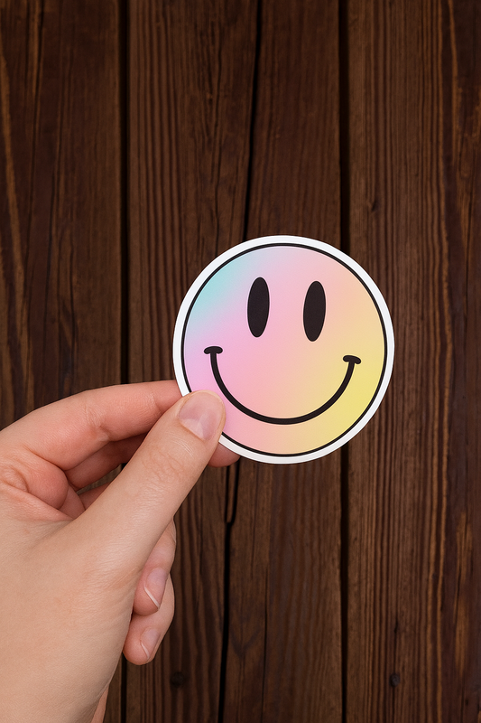 Colorful smiley Face Sticker