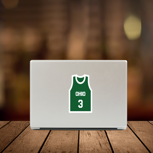 Green Ohio Jersey Sticker