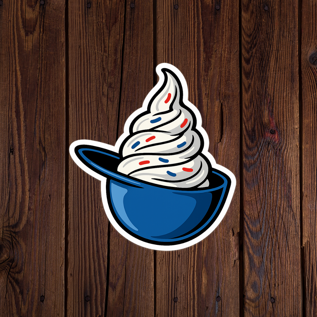 Ice cream helmet sticker