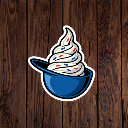 Ice cream helmet sticker