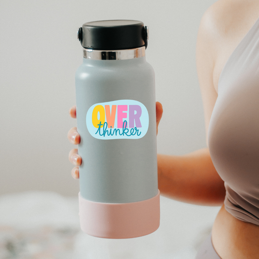 Colorful over thinker sticker