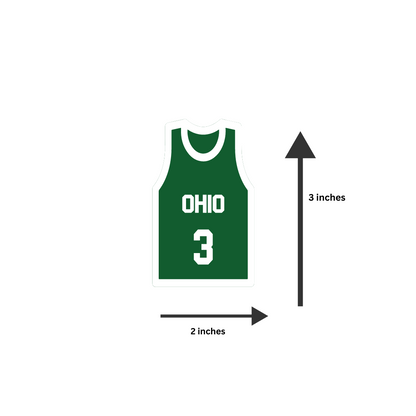 Green Ohio Jersey Sticker