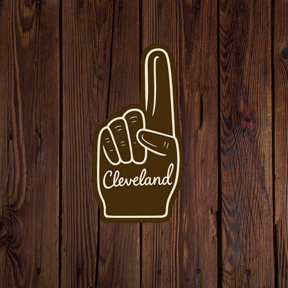 Cleveland Foam Finger Sticker