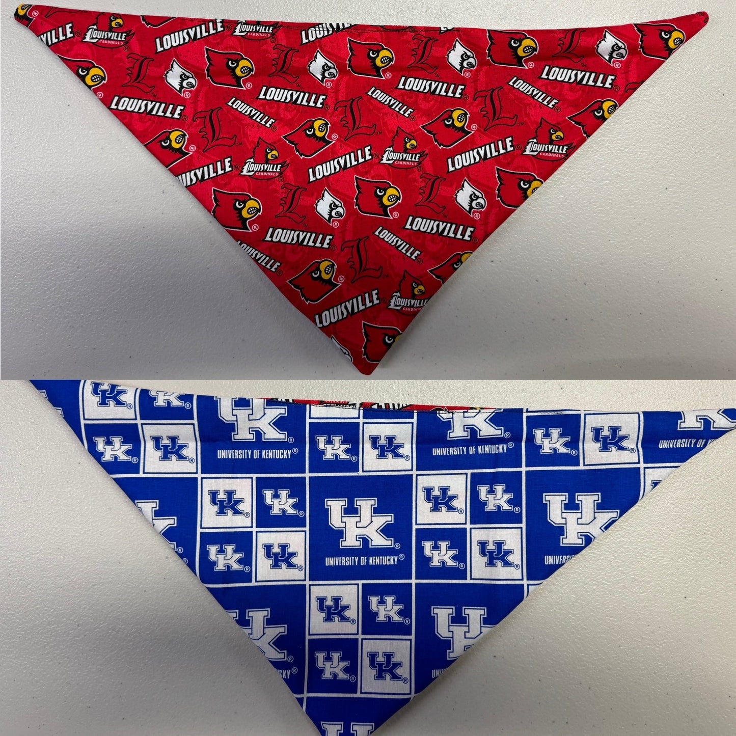 Reversible Kentucky and Louisville Pet Bandana