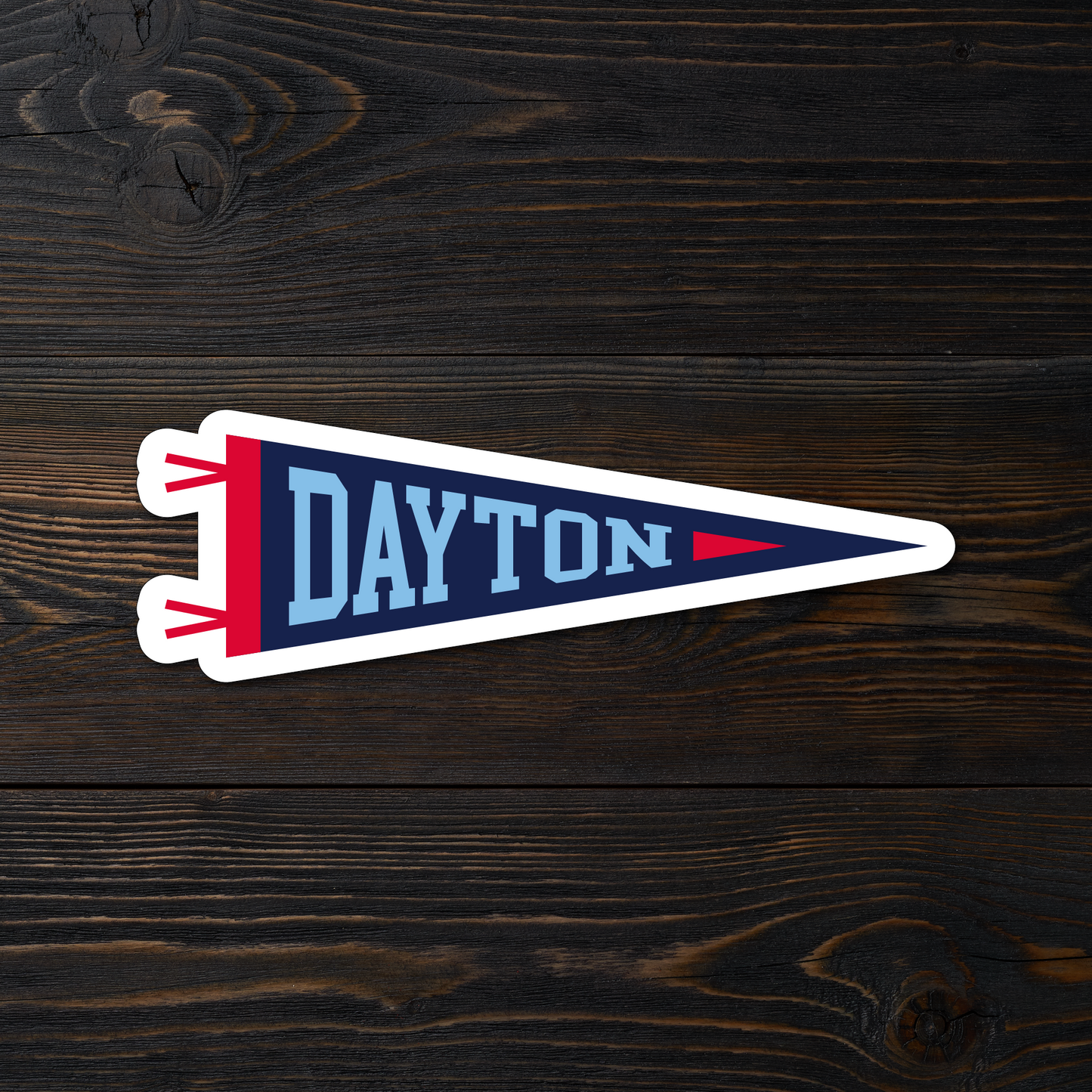 Dayton Navy Pendant Flag Sticker