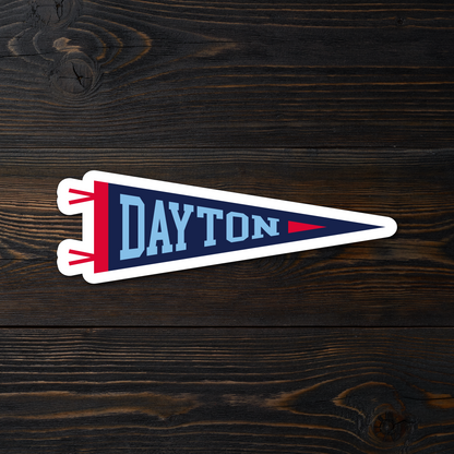 Dayton Navy Pendant Flag Sticker