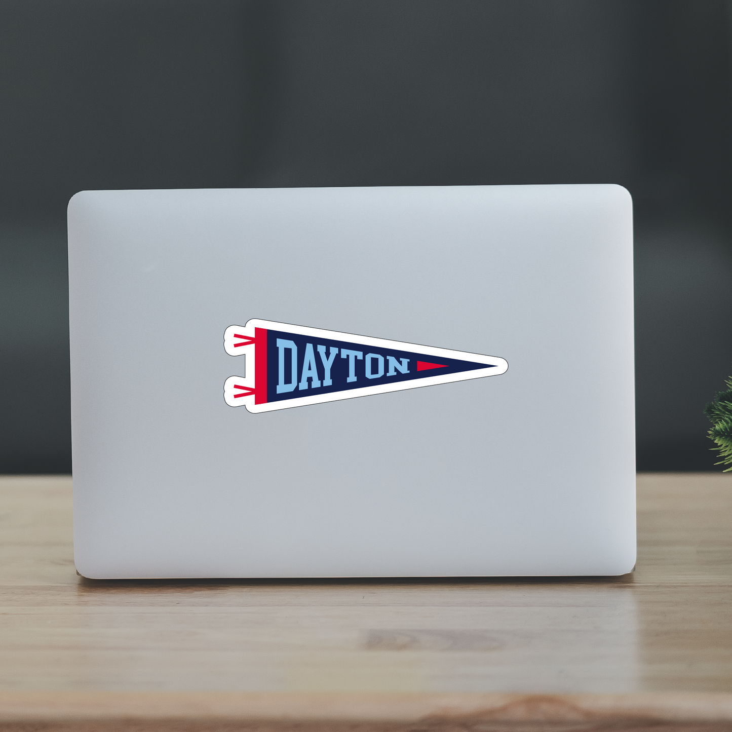 Dayton Navy Pendant Flag Sticker