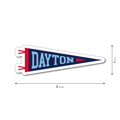 Dayton Navy Pendant Flag Sticker