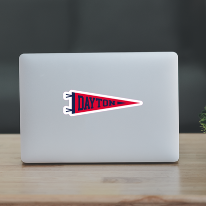 Dayton Red Pendant Flag Sticker