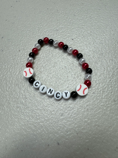 Cincy Baseball Bracelet