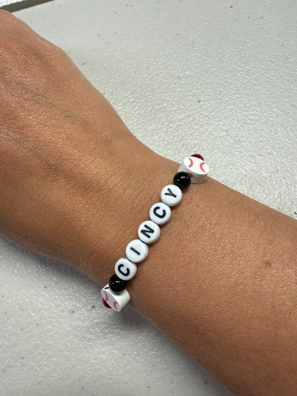 Cincy Baseball Bracelet