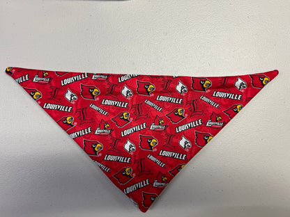 Reversible Kentucky and Louisville Pet Bandana