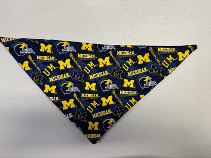 Reversible Michigan and Ohio State Pet Bandana