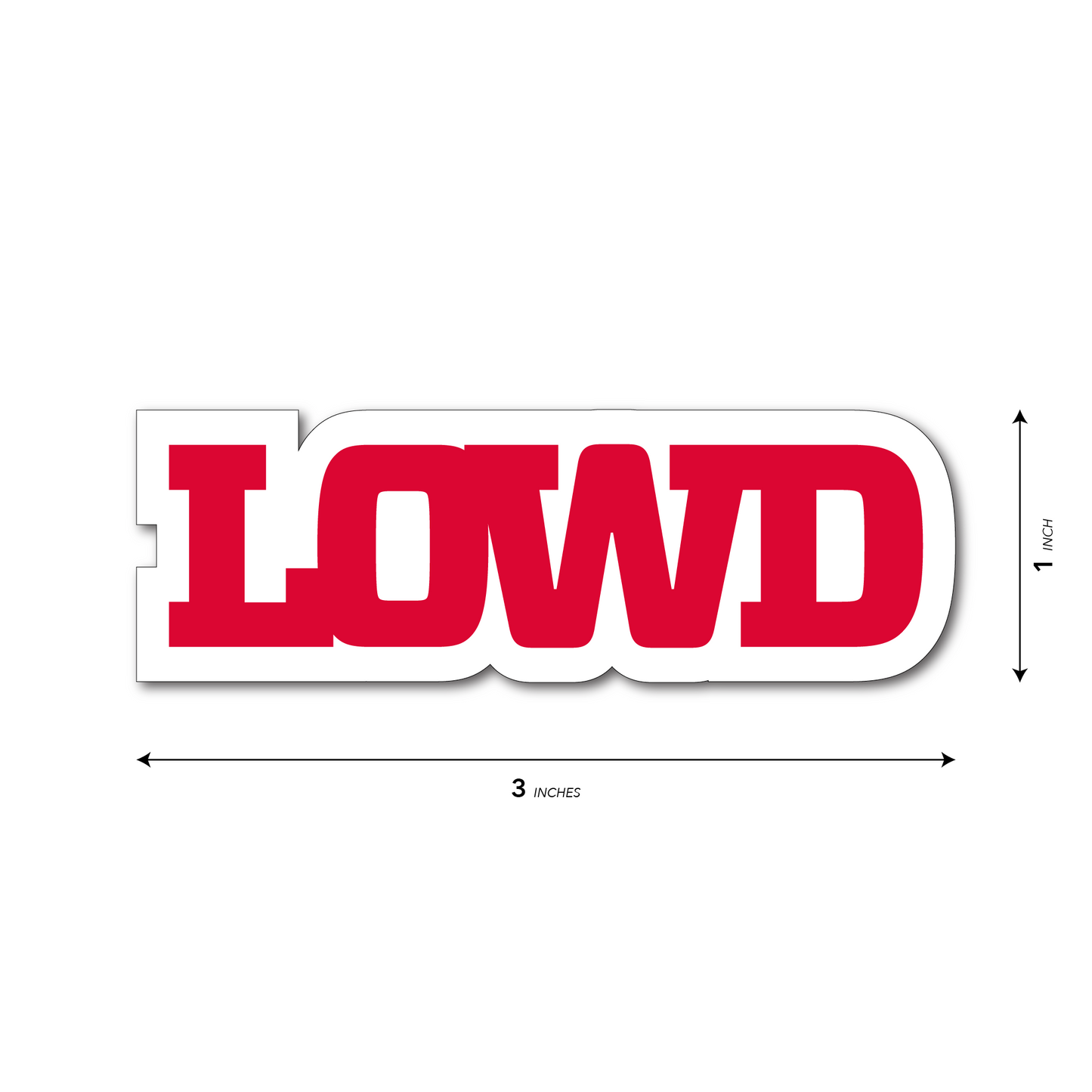 LOWD Dayton Red Sticker