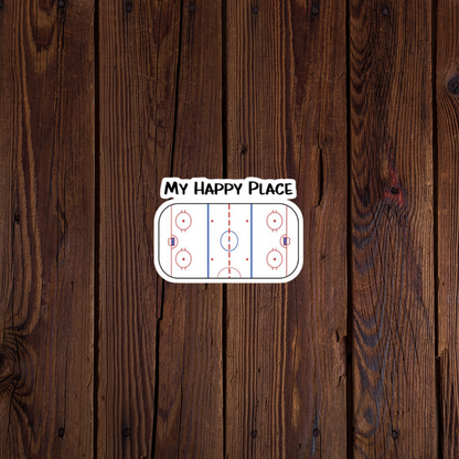 Hockey Happy Place Sticker