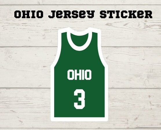 Green Ohio Jersey Sticker