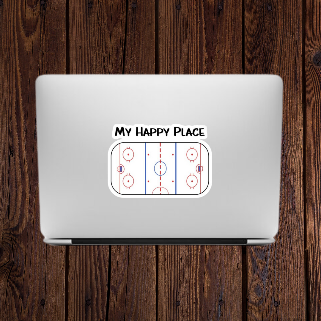 Hockey Happy Place Sticker