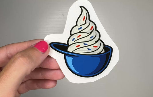 Ice cream helmet sticker