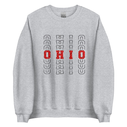 Polka Dot Red OHIO Sweatshirt