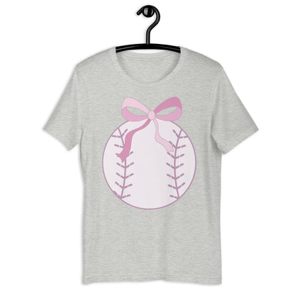 Pink Baseball/Softball Bow Shirt