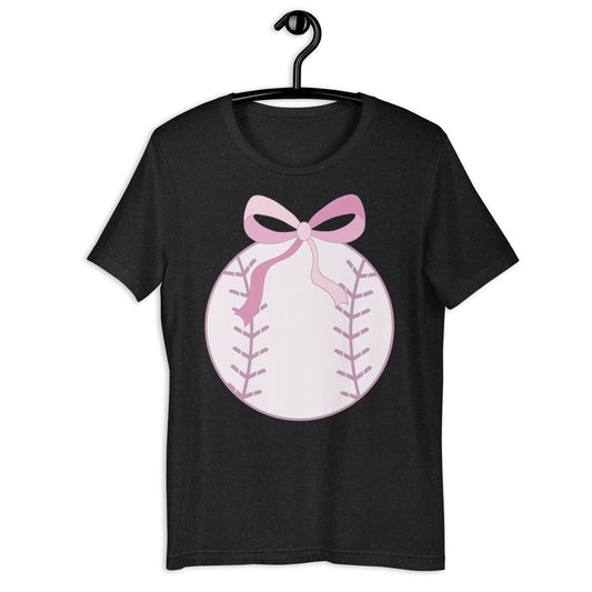 Pink Baseball/Softball Bow Shirt