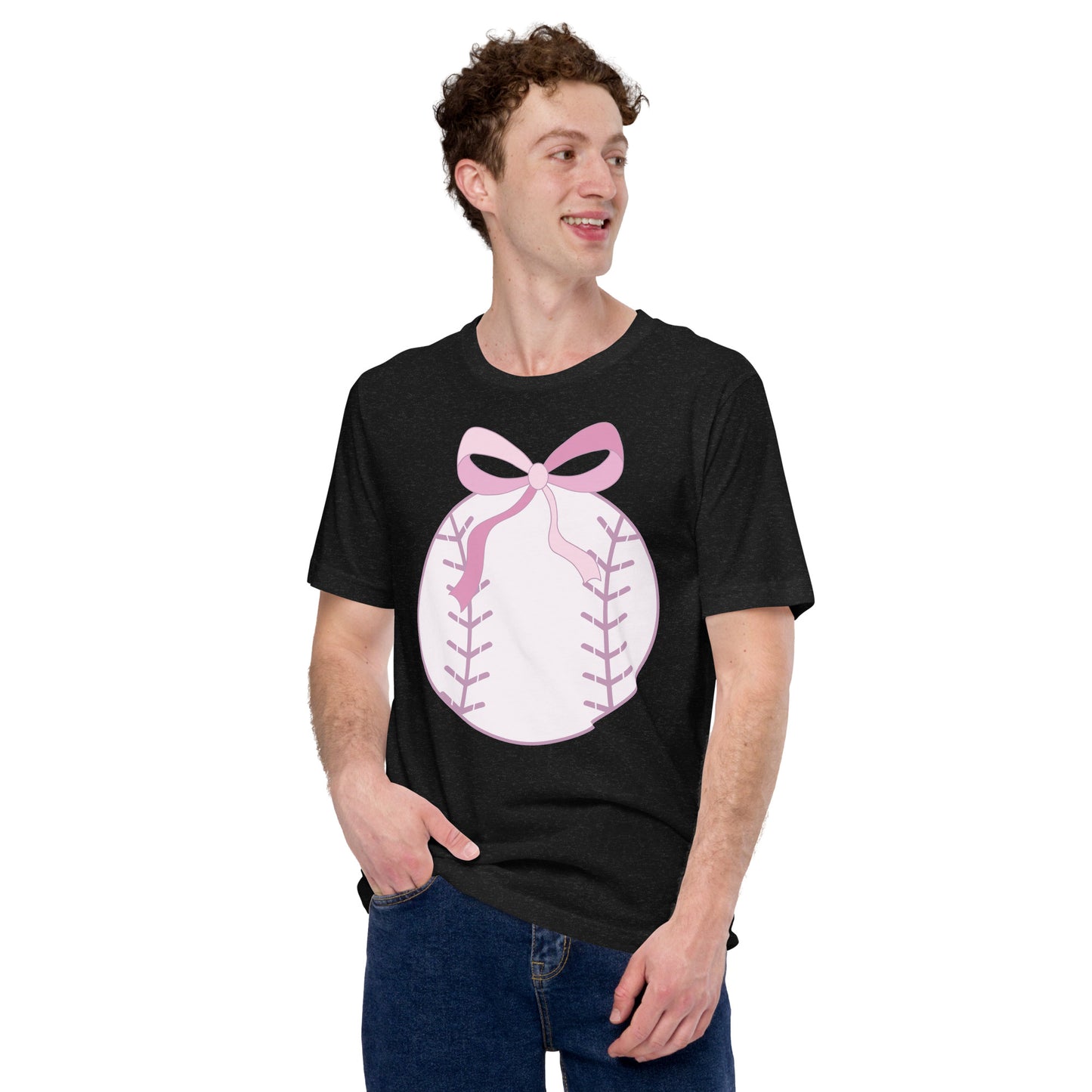 Pink Baseball/Softball Bow Shirt