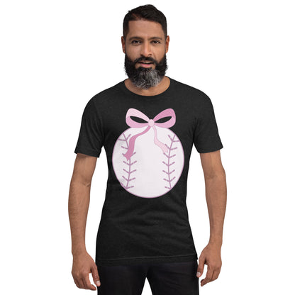 Pink Baseball/Softball Bow Shirt