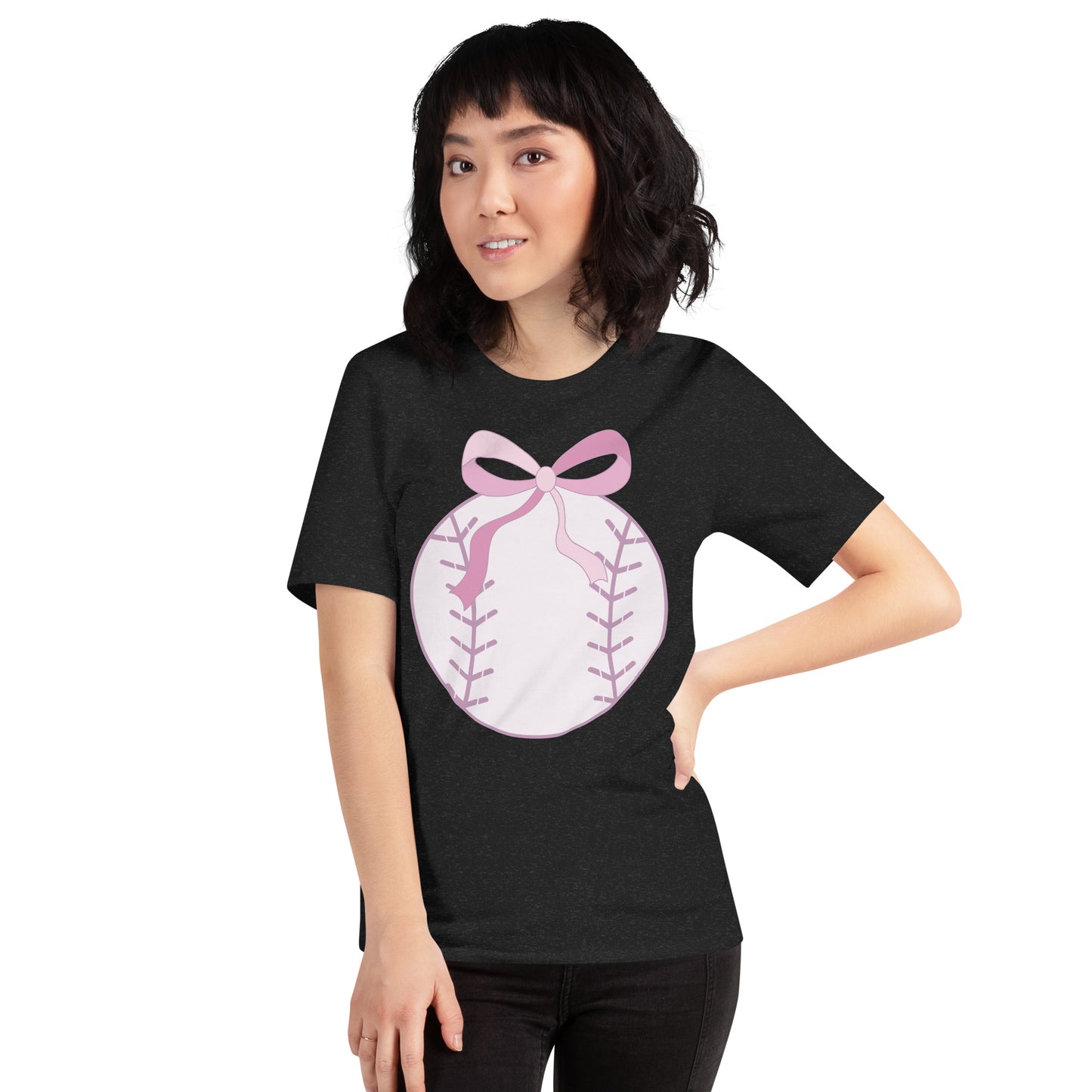 Pink Baseball/Softball Bow Shirt